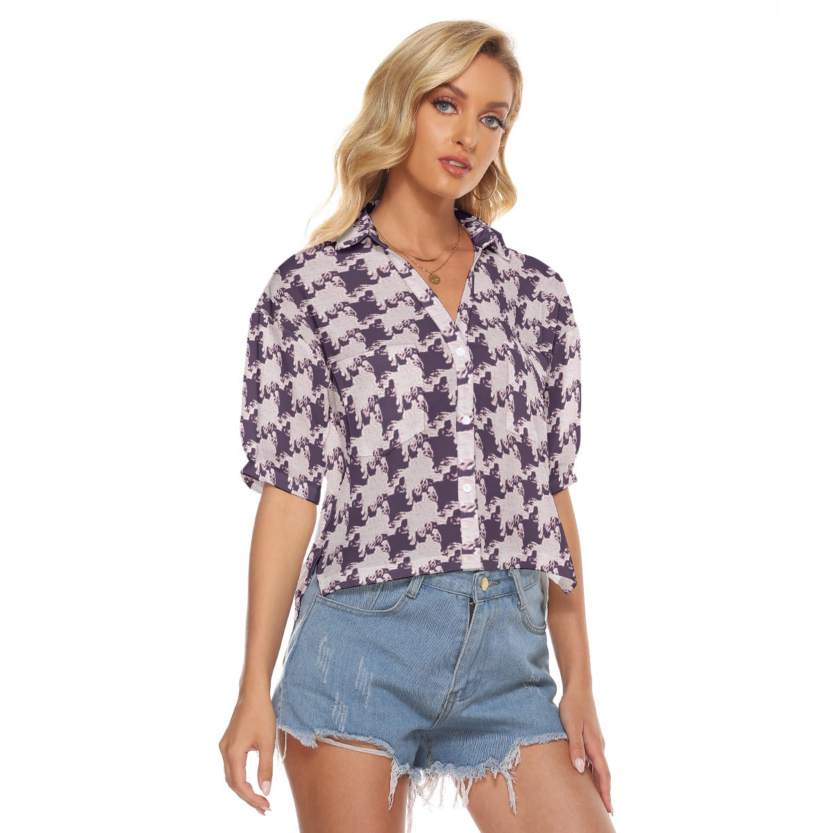 All-Over Print Women's V-neck Shirts