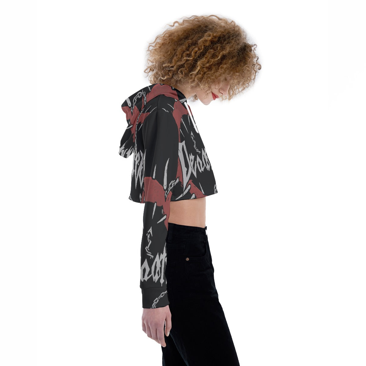 All-Over Print Women's Crop Top Hoodie