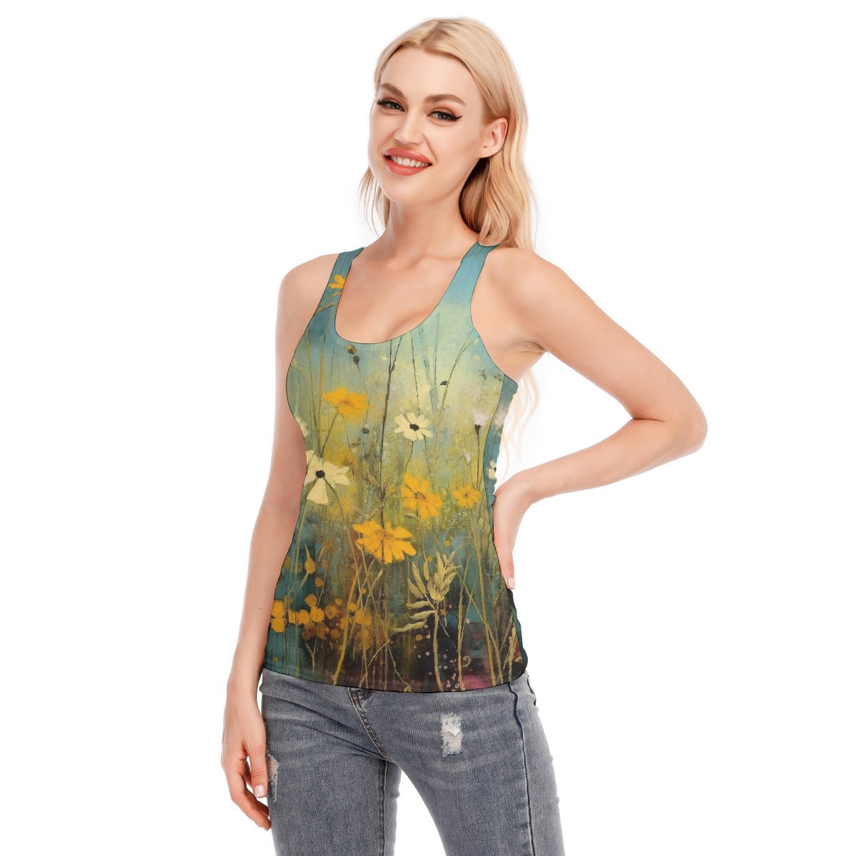 All-Over Print Women's Racer Vest | 190GSM Cotton