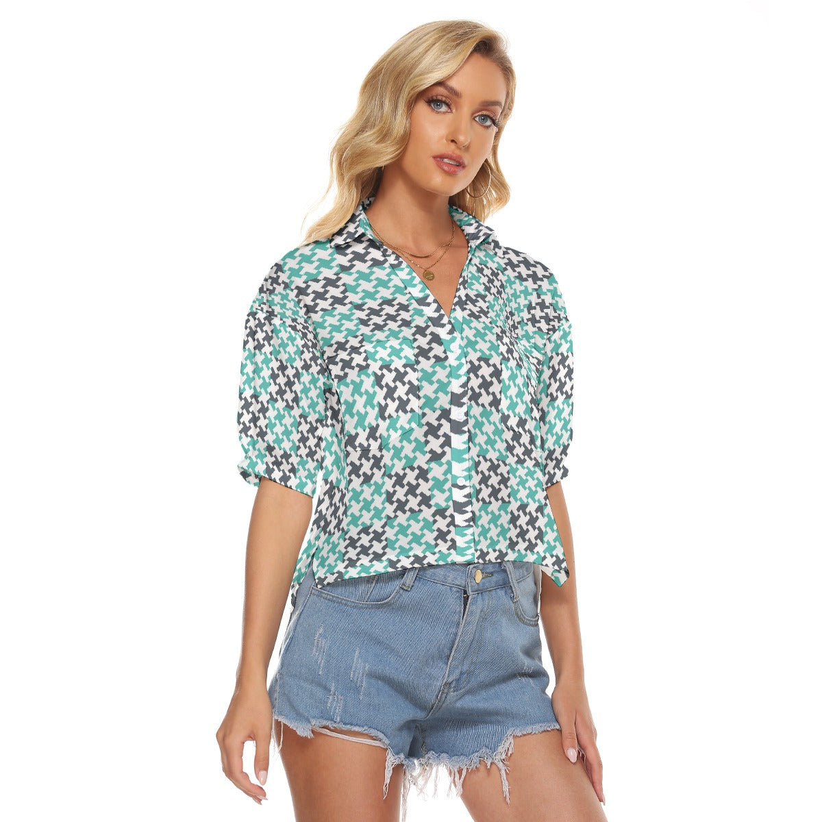 All-Over Print Women's V-neck Shirts