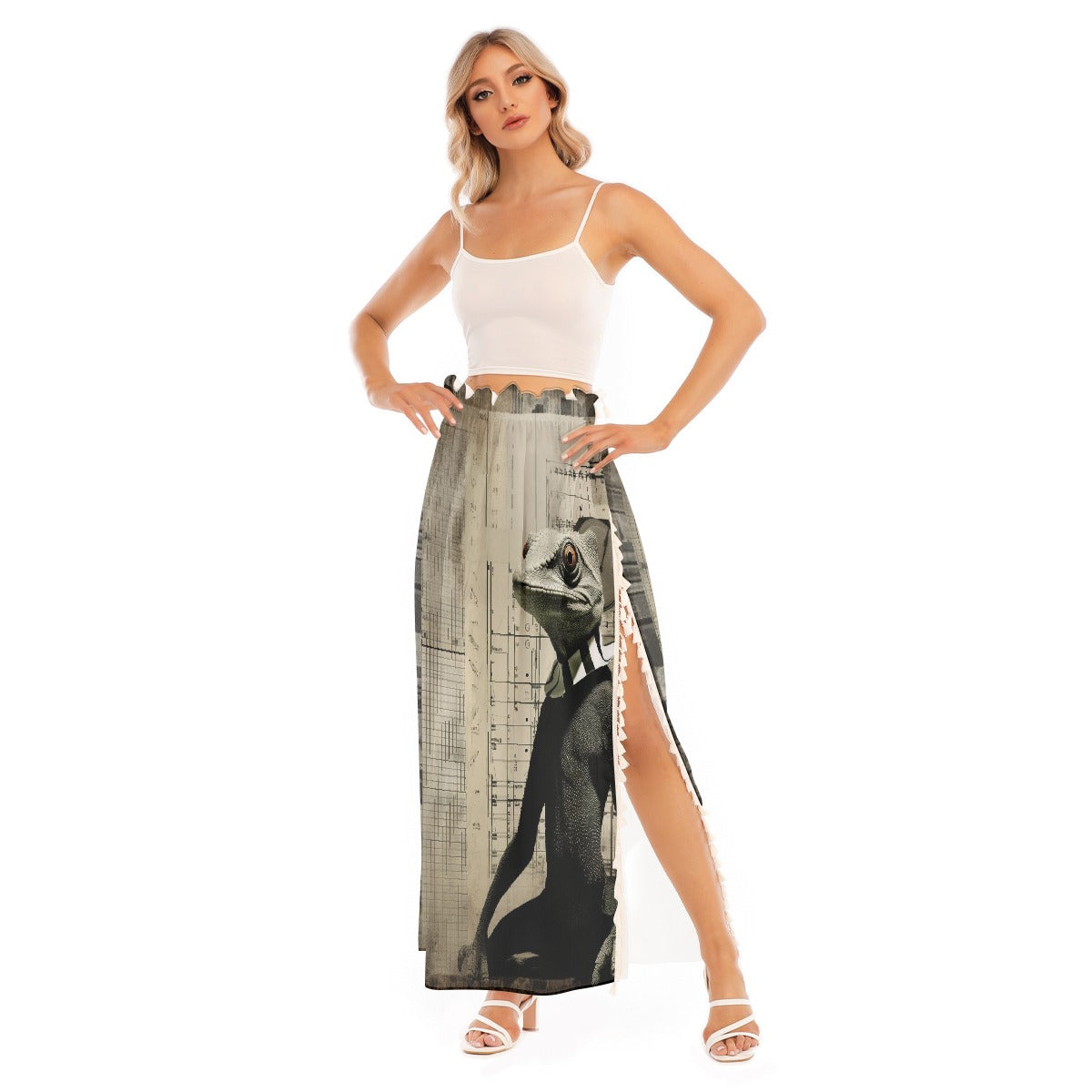 All-Over Print Women's Side Split Skirt