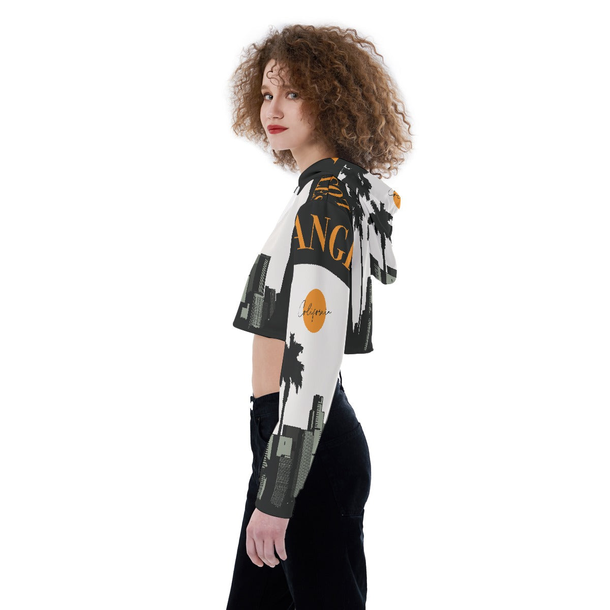 All-Over Print Women's Crop Top Hoodie
