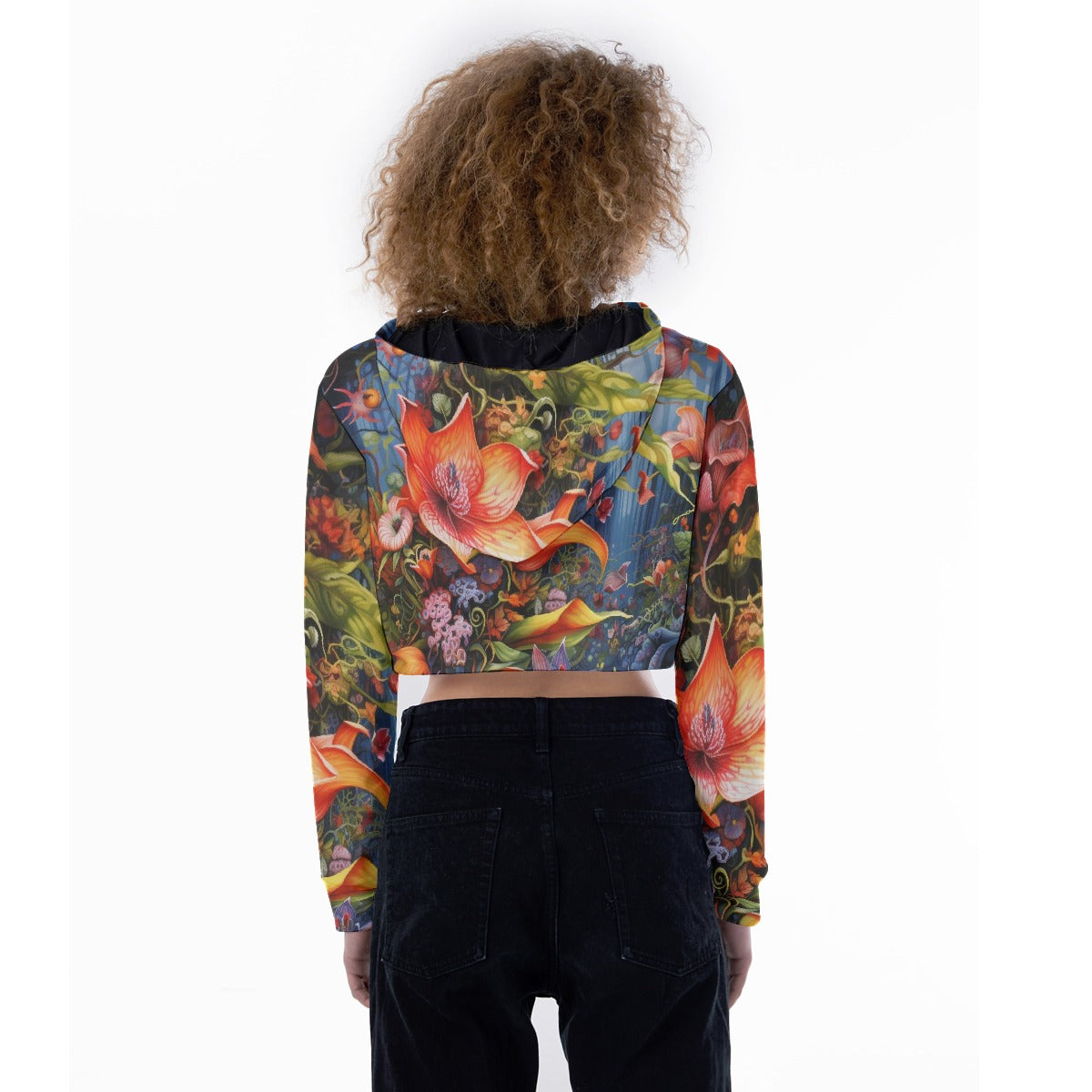 All-Over Print Women's Crop Top Hoodie