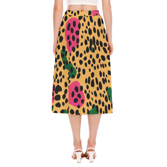 All-Over Print Women's Long Section Chiffon Skirt