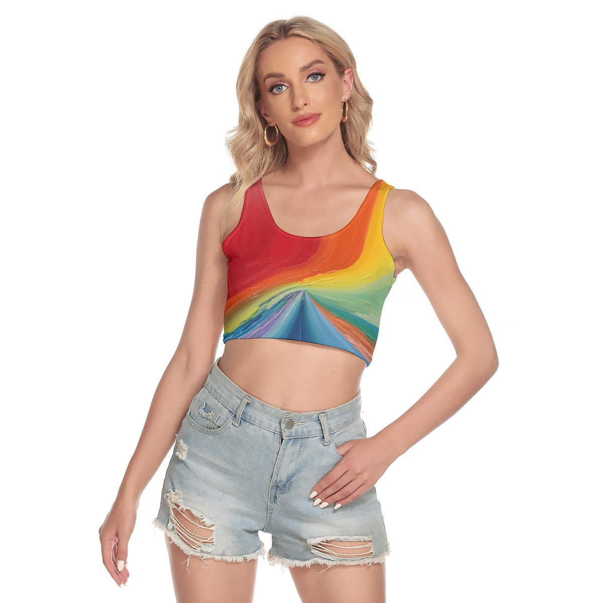 All-Over Print Women's Sport Crop Tank Top