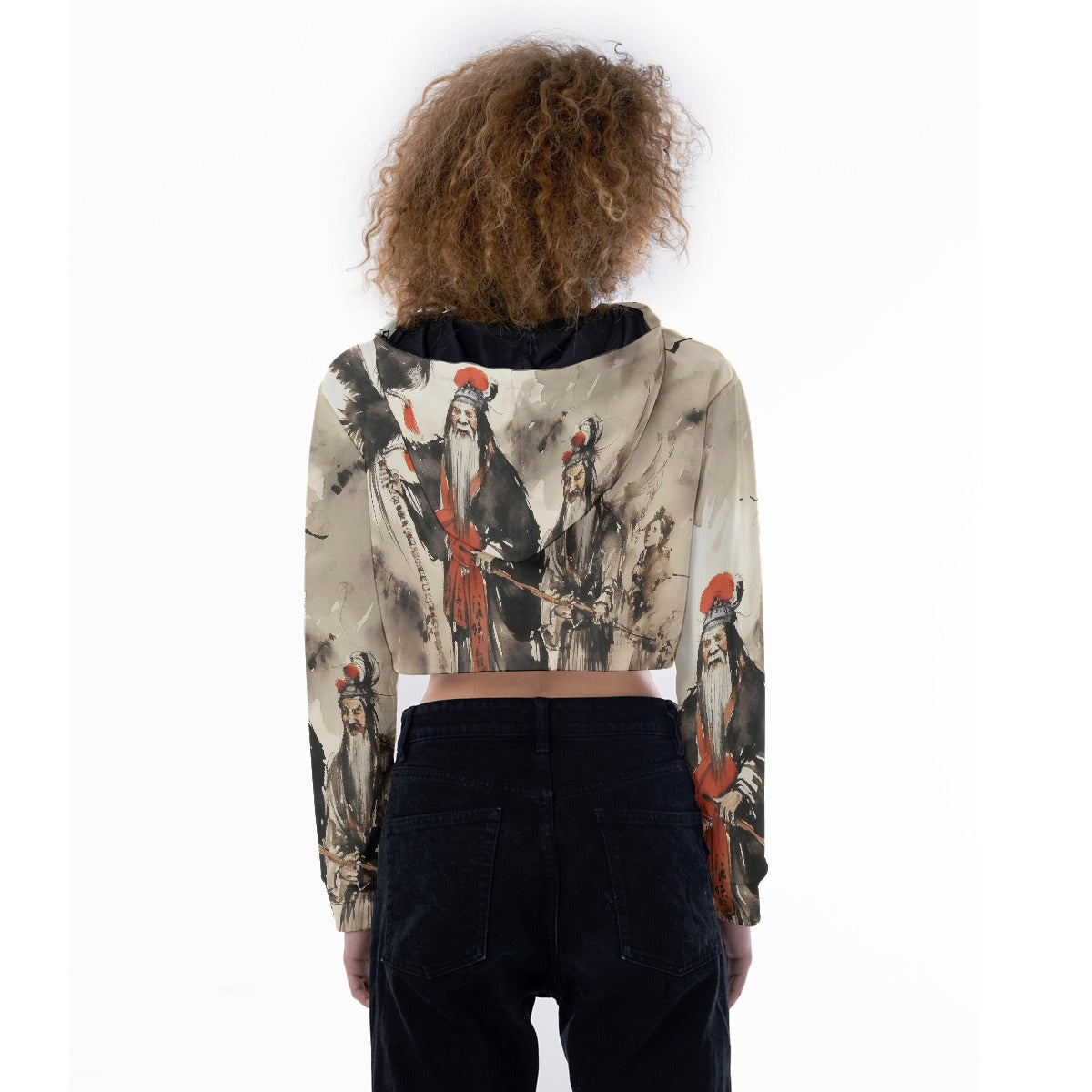 All-Over Print Women's Crop Top Hoodie
