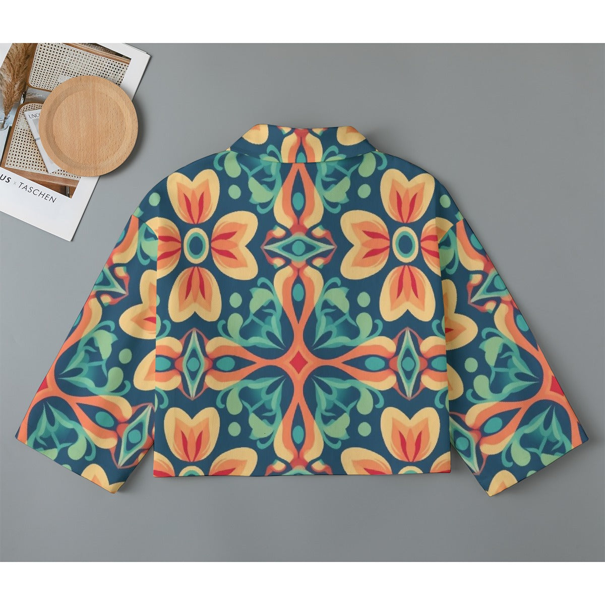 All-Over Print Women's Cropped Jacket | 245GSM Cotton