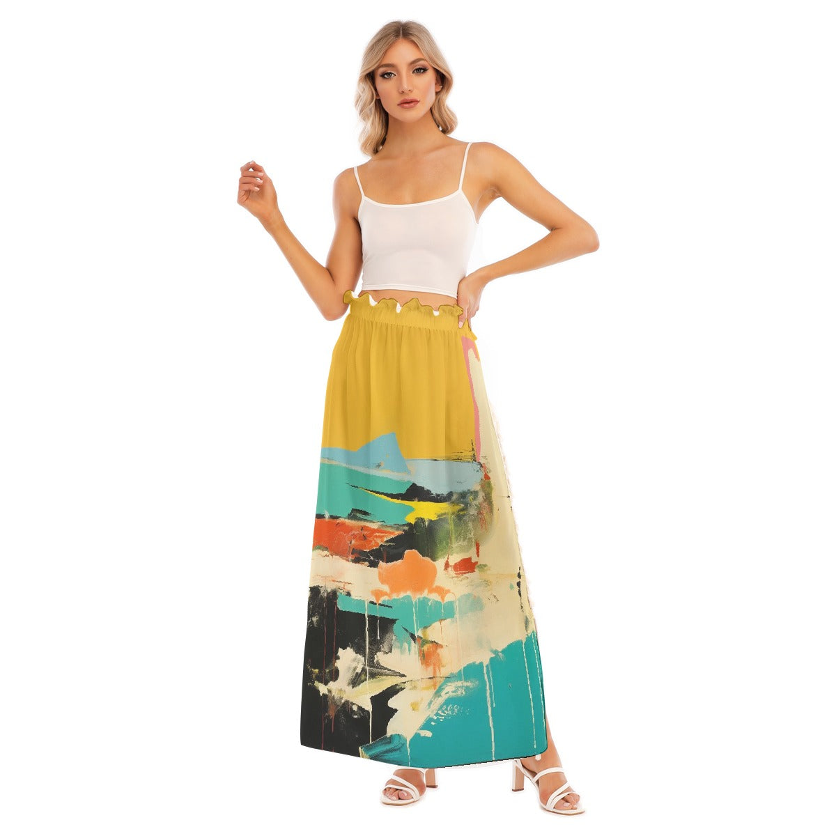 All-Over Print Women's Side Split Skirt