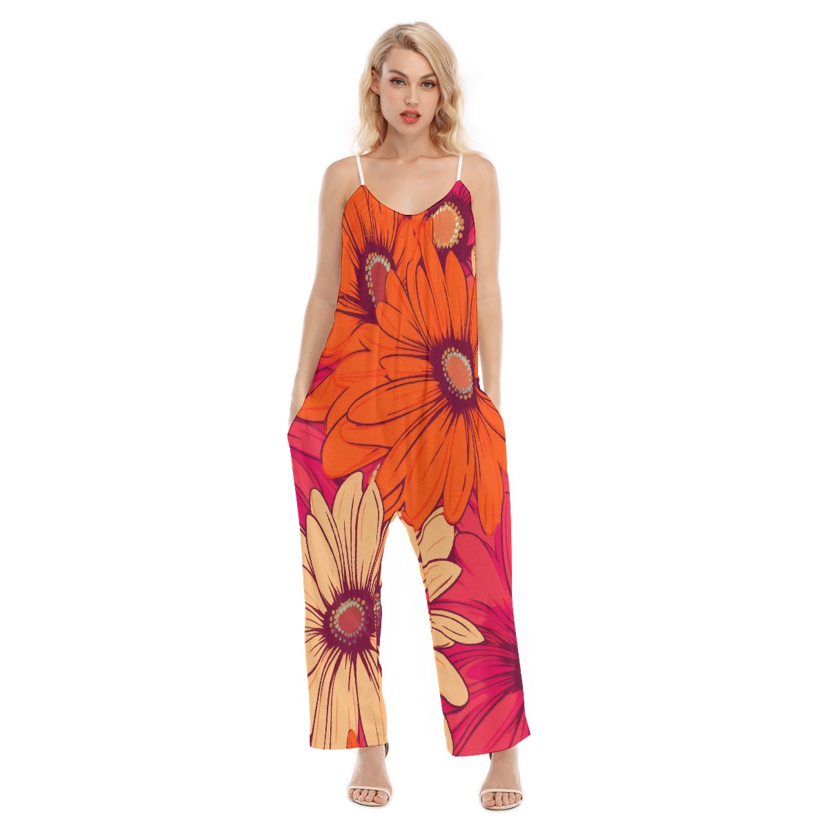All-Over Print Women's Loose Cami Jumpsuit