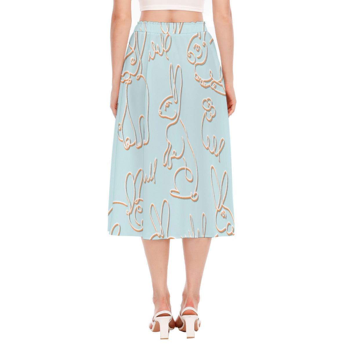 All-Over Print Women's Long Section Chiffon Skirt