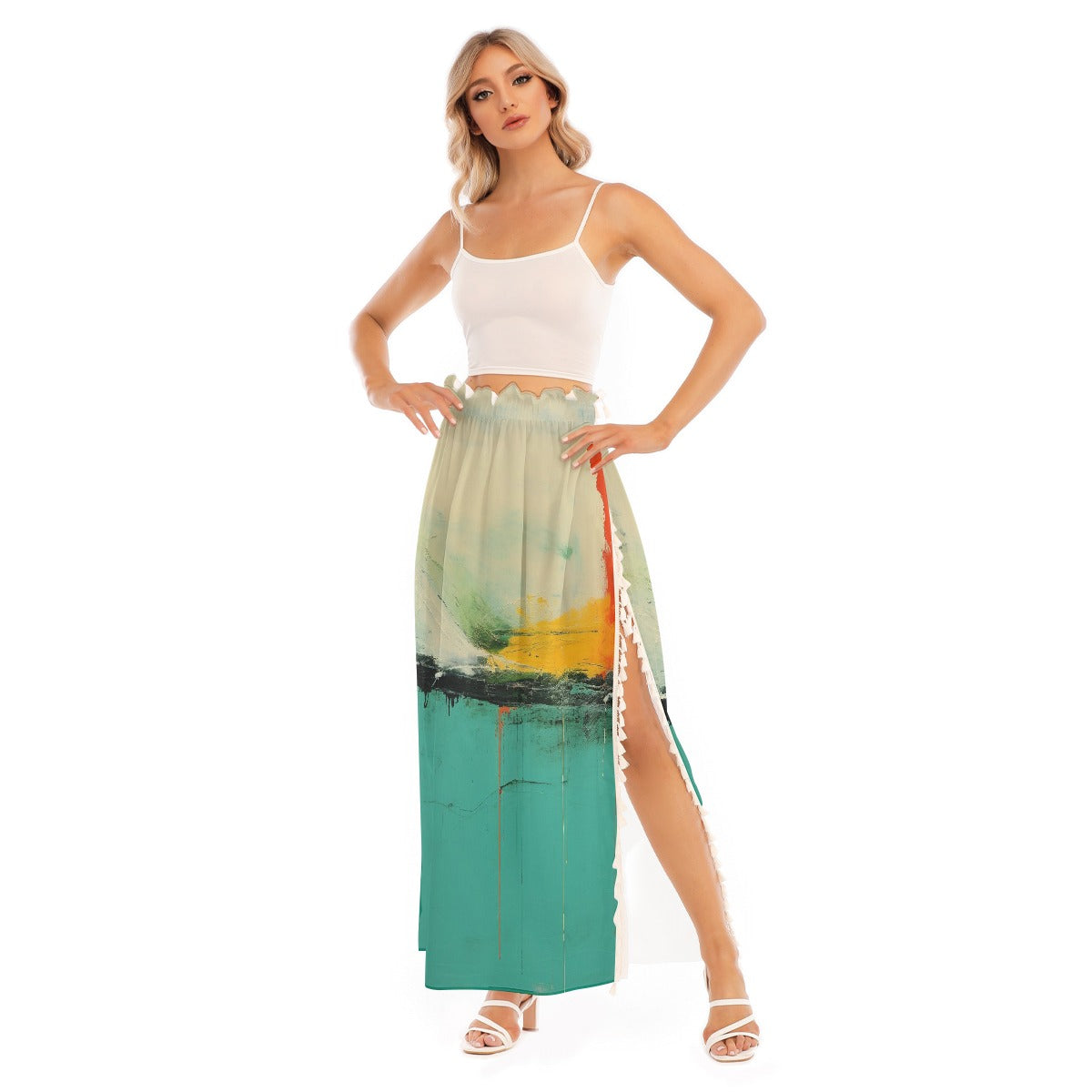 All-Over Print Women's Side Split Skirt