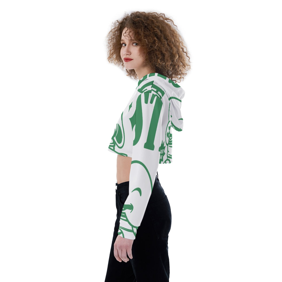 All-Over Print Women's Crop Top Hoodie