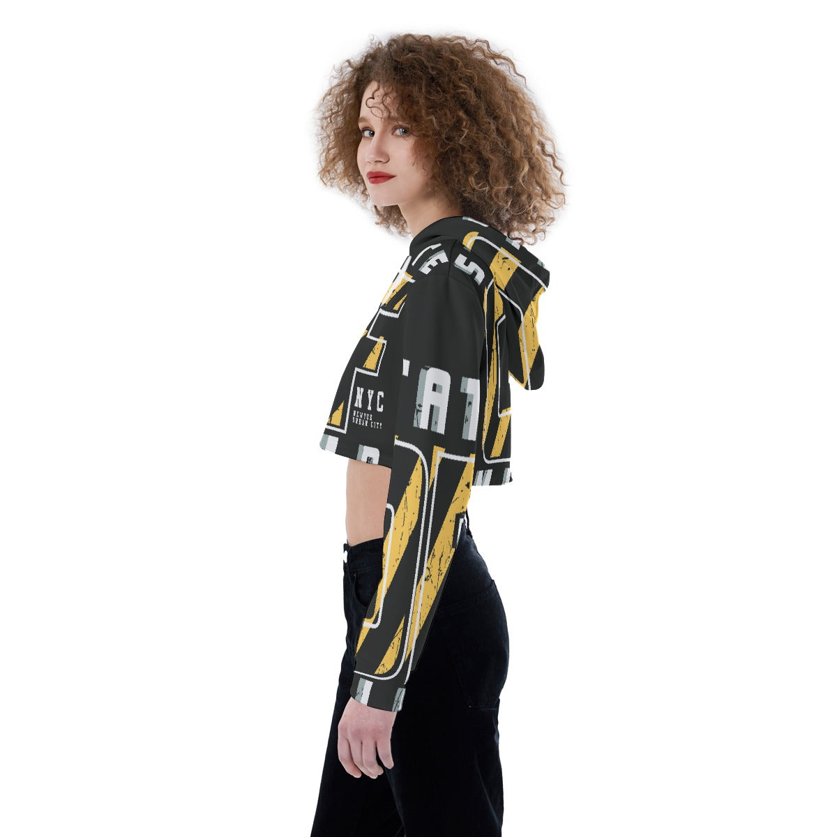 All-Over Print Women's Crop Top Hoodie