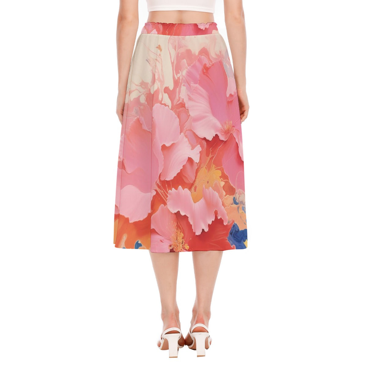 All-Over Print Women's Long Section Chiffon Skirt