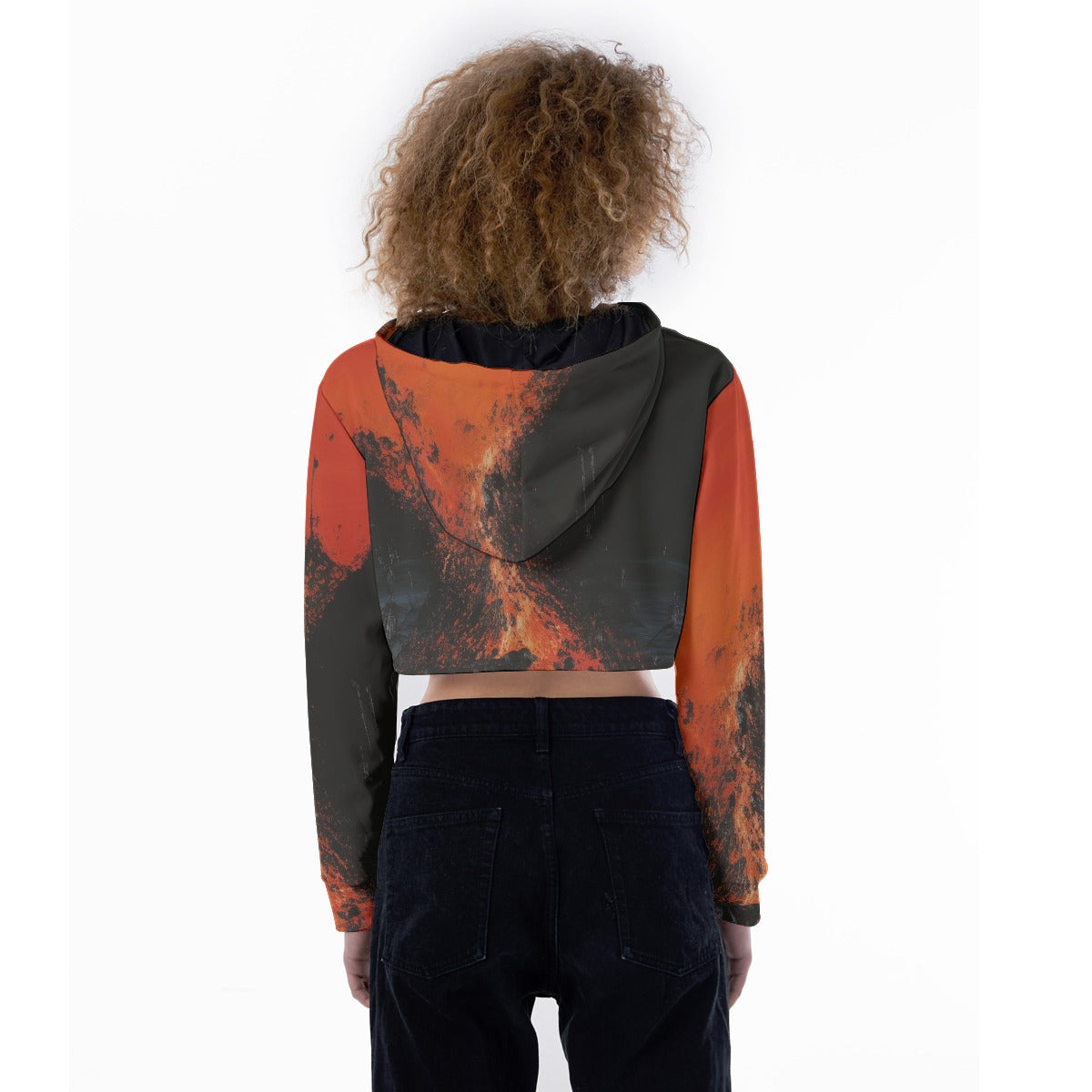All-Over Print Women's Crop Top Hoodie