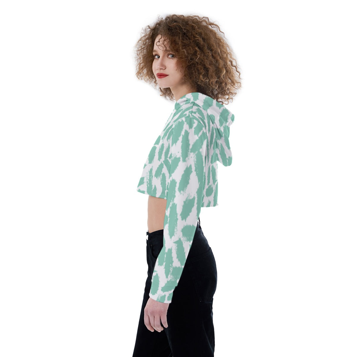 All-Over Print Women's Crop Top Hoodie