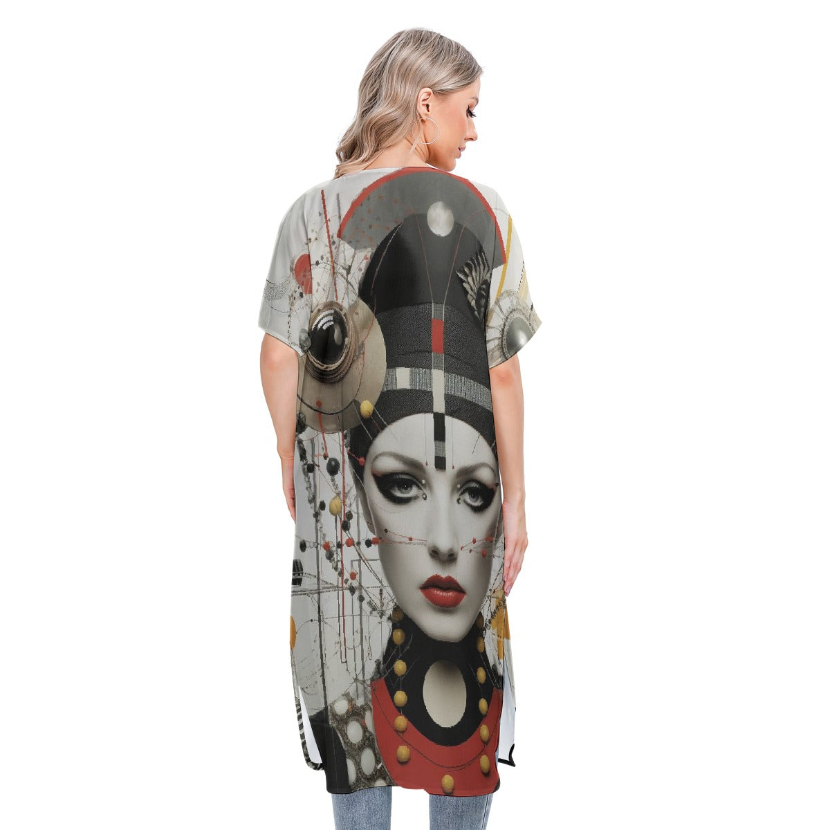 All-Over Print Women's Short Sleeve Cardigan