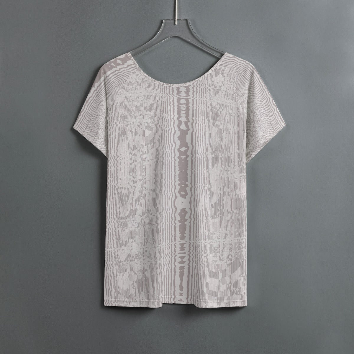 All-Over Print Women's Round Neck T-shirt With Raglan Sleeve