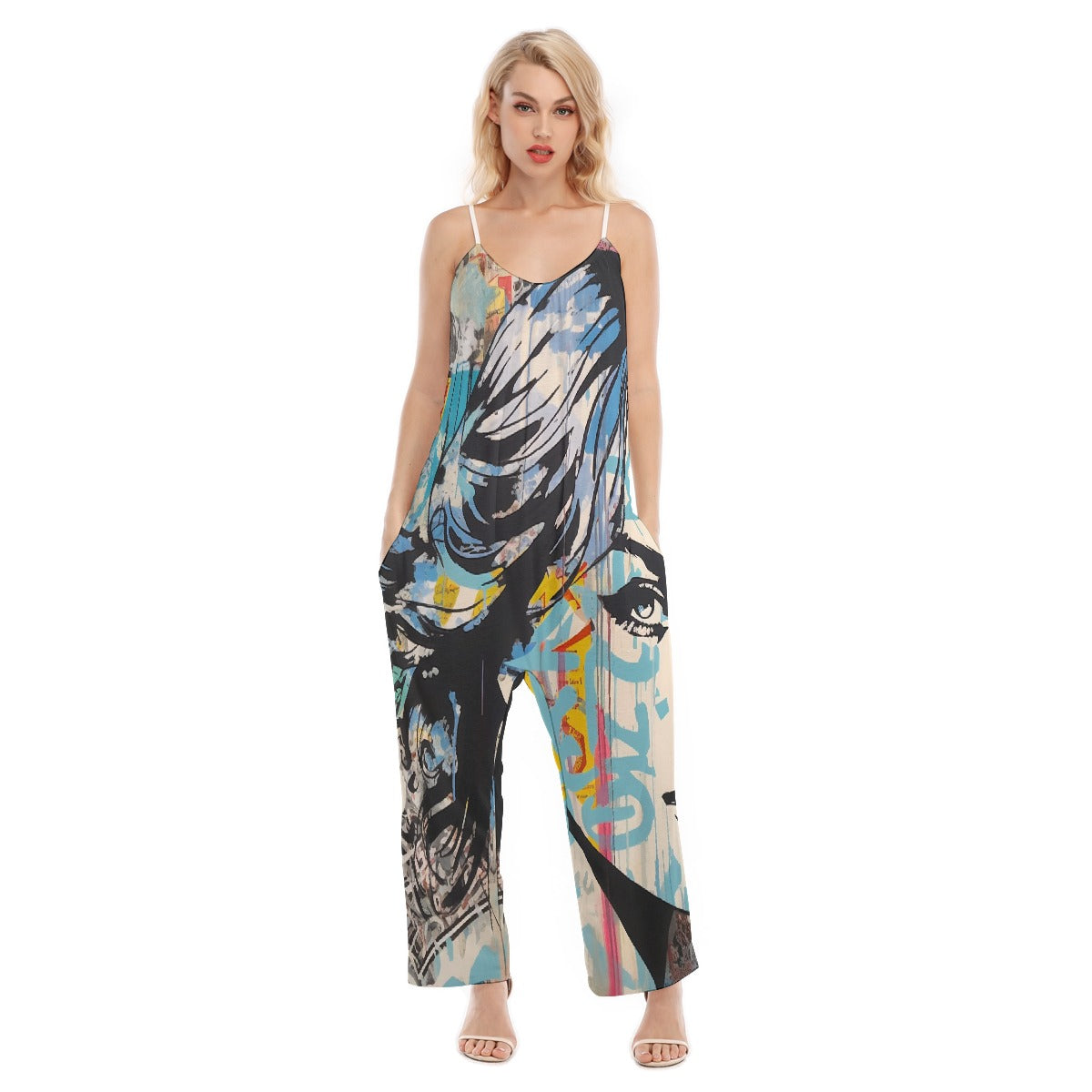 All-Over Print Women's Loose Cami Jumpsuit