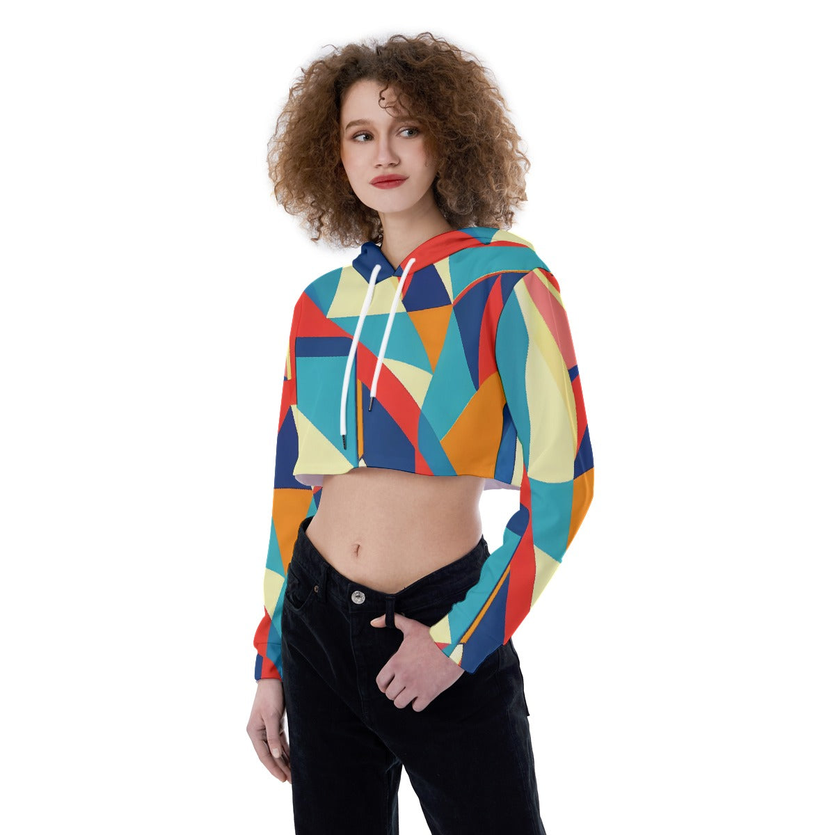 All-Over Print Women's Crop Top Hoodie