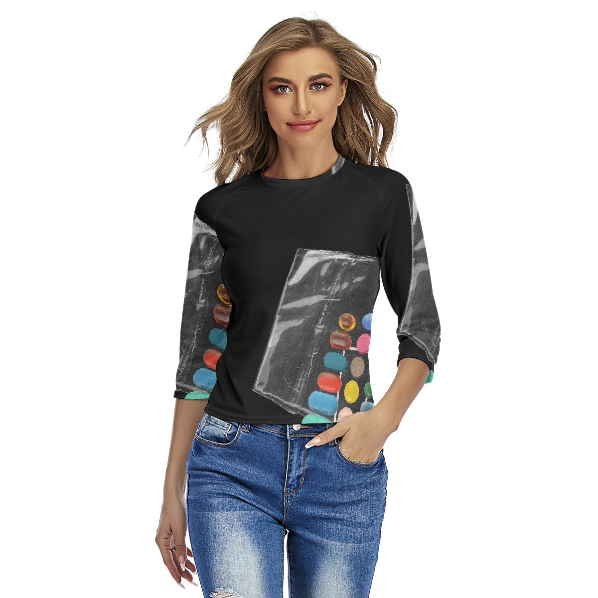 All-Over Print Women's Raglan Sleeves T-shirts
