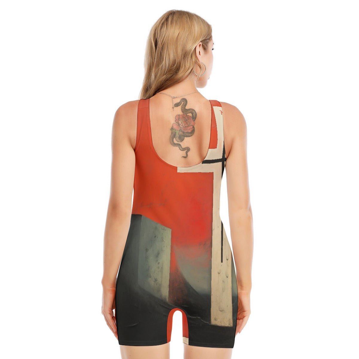 All-Over Print Women's Sleeveless One-piece Swimsuit