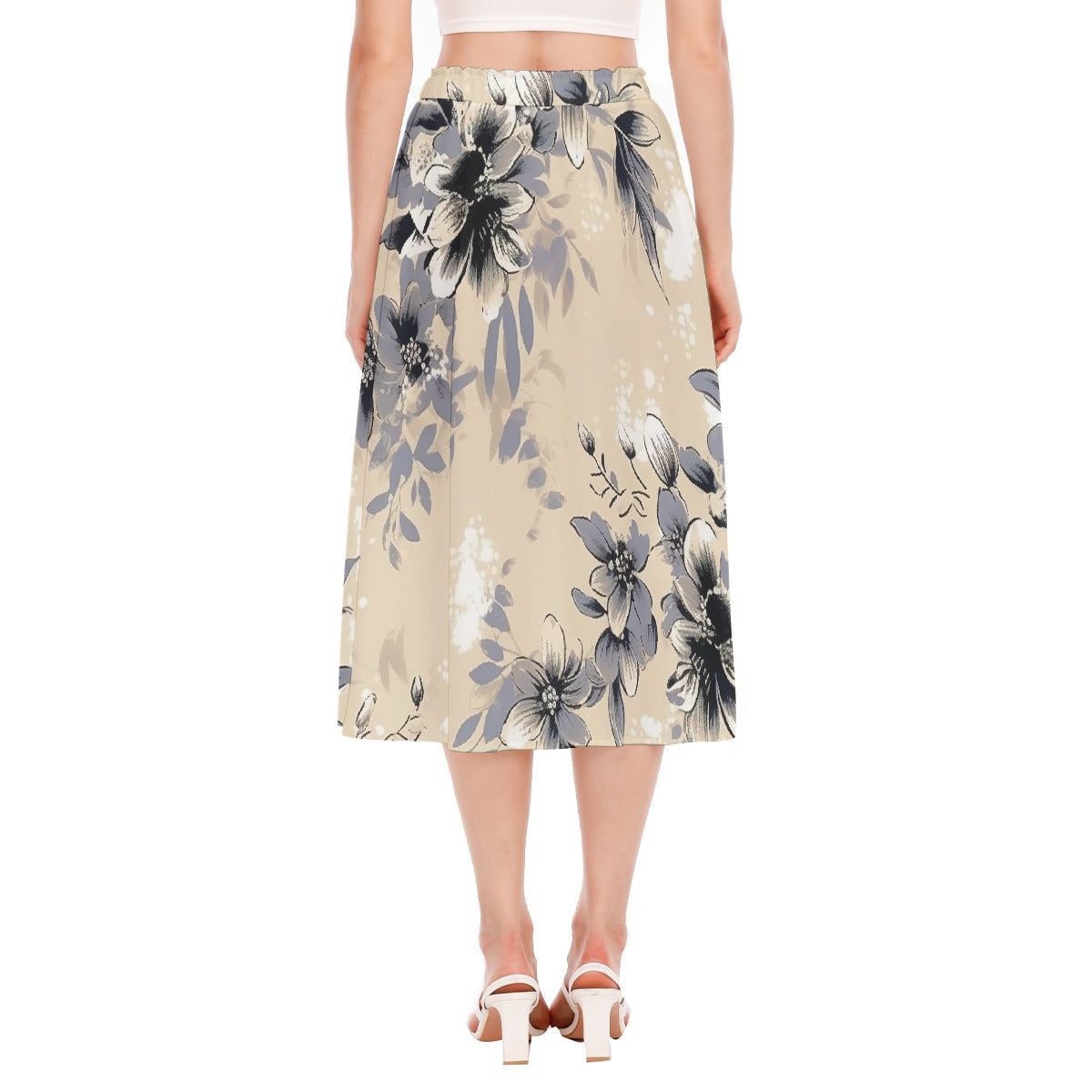 All-Over Print Women's Long Section Chiffon Skirt