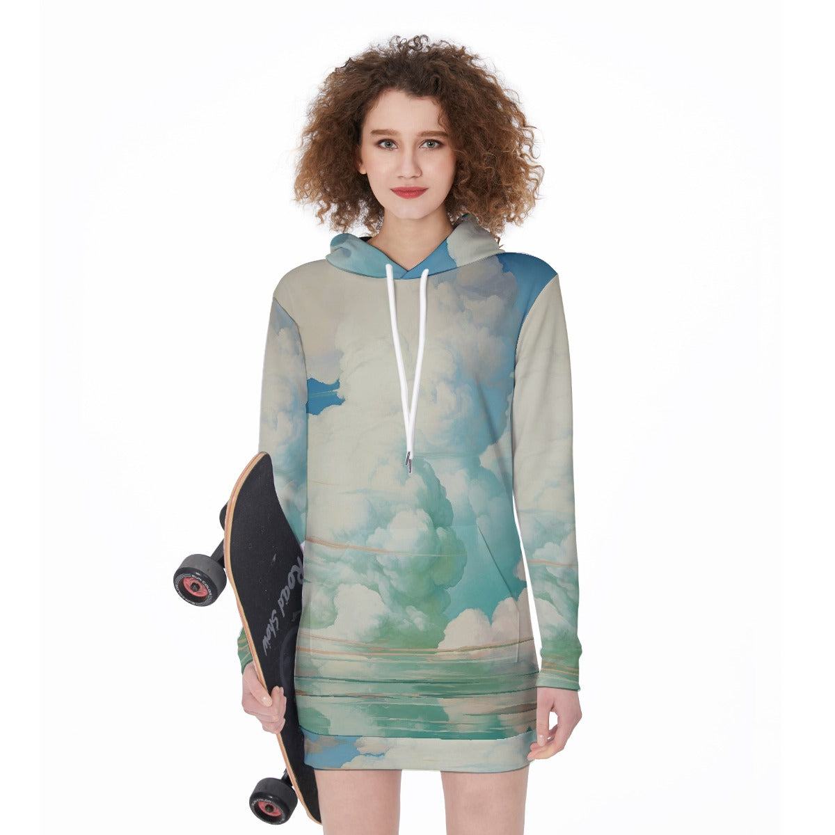 All-Over Print Women's Long Hoodie