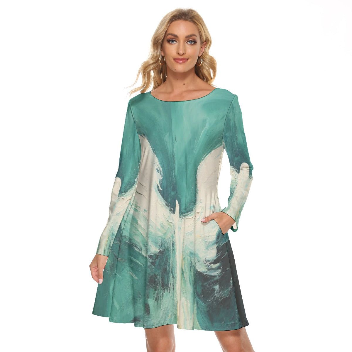 All-Over Print Women's Crew Neck Dress