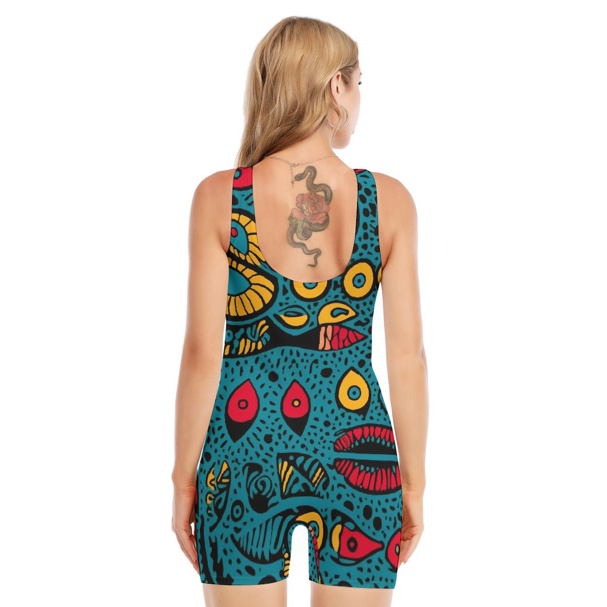 All-Over Print Women's Sleeveless One-piece Swimsuit