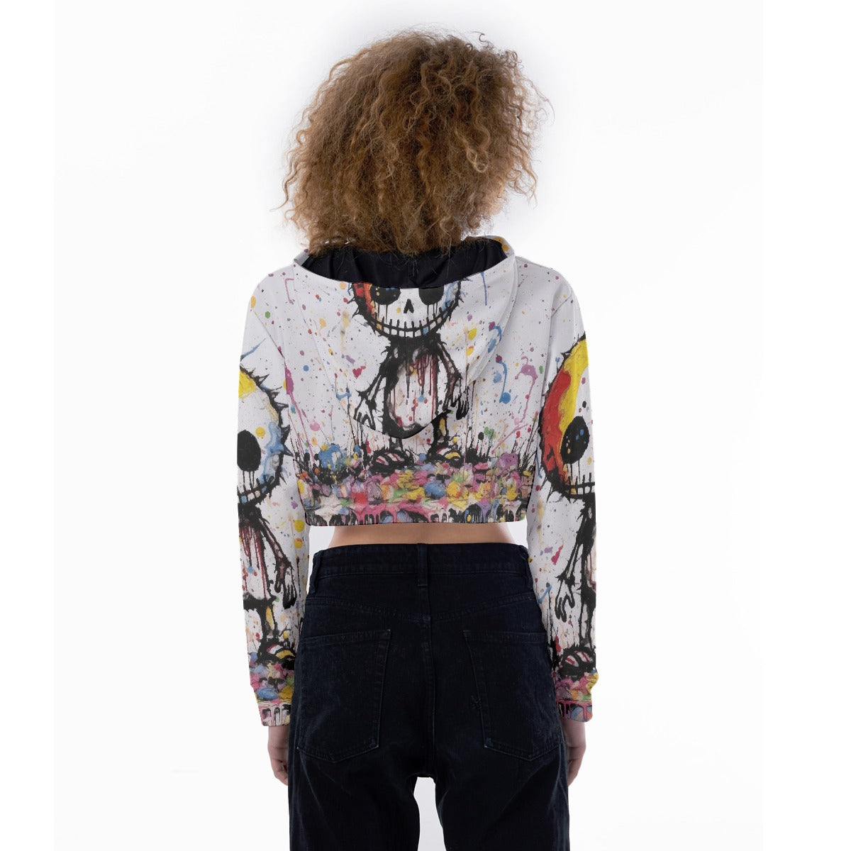 All-Over Print Women's Crop Top Hoodie
