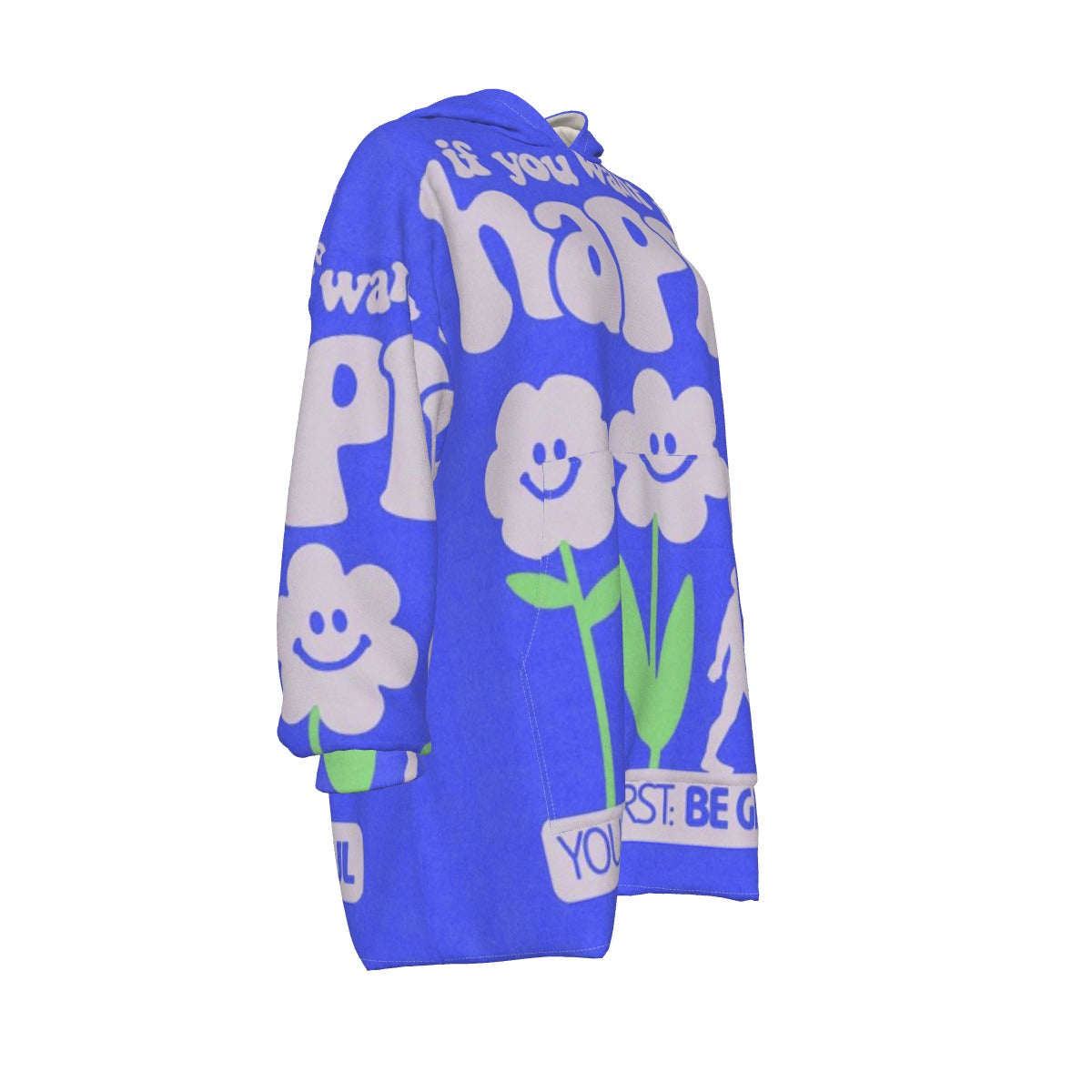 All-Over Print Women's Sherpa Fleece Hoodie Blanket