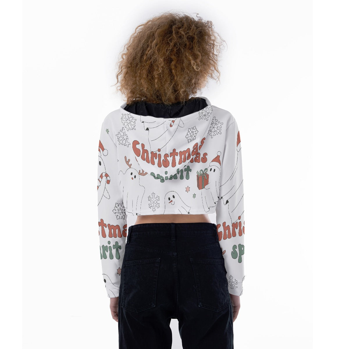 All-Over Print Women's Crop Top Hoodie