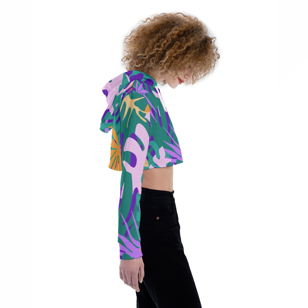 All-Over Print Women's Crop Top Hoodie