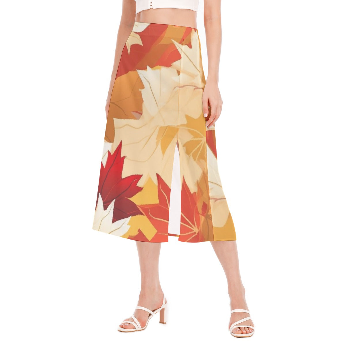All-Over Print Women's High Slit Long Skirt