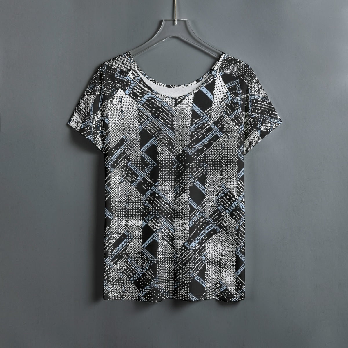 All-Over Print Women's Round Neck T-shirt With Raglan Sleeve