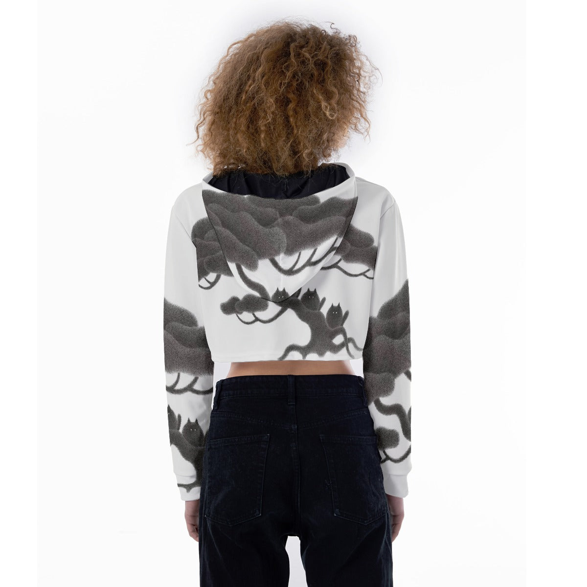 All-Over Print Women's Crop Top Hoodie