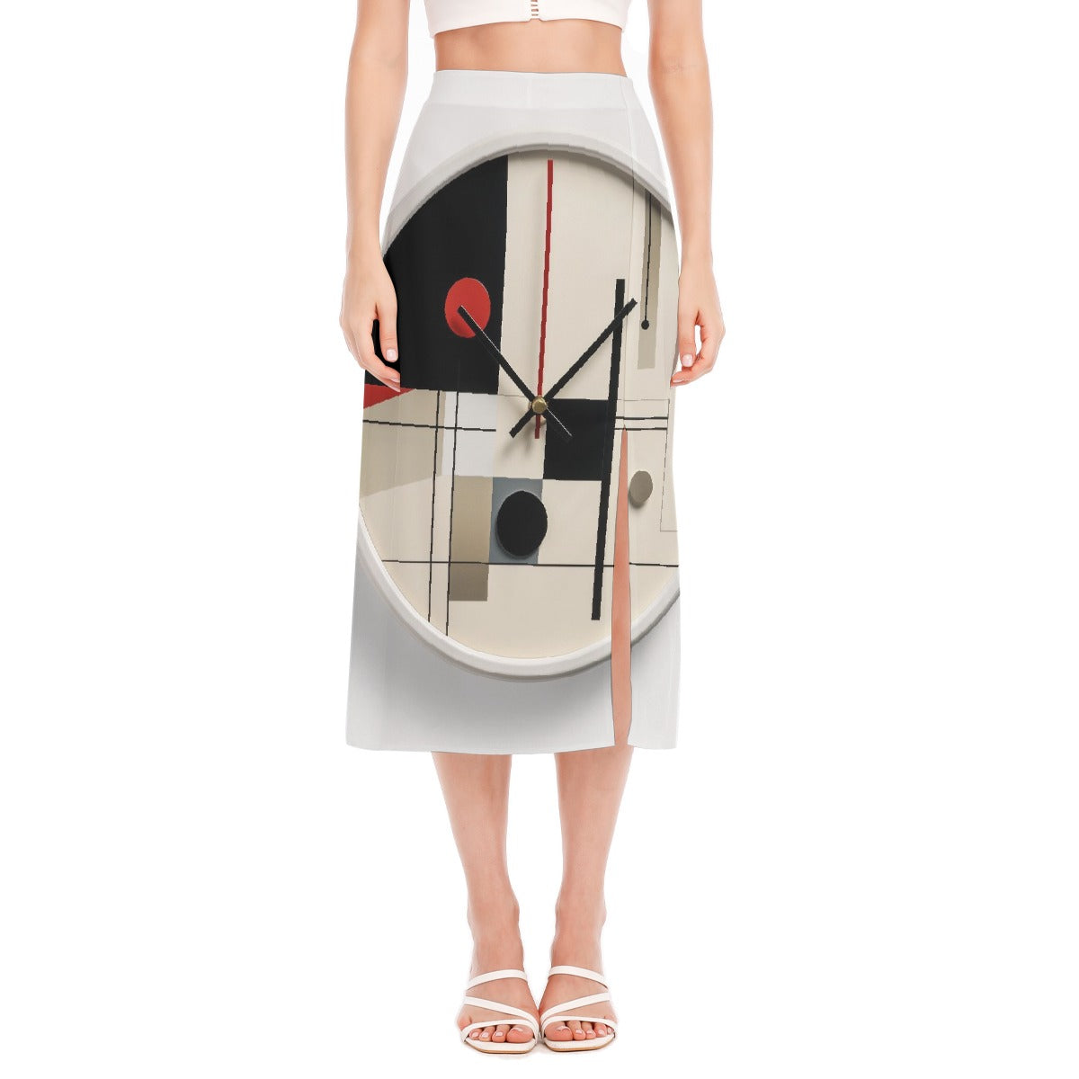 All-Over Print Women's High Slit Long Skirt