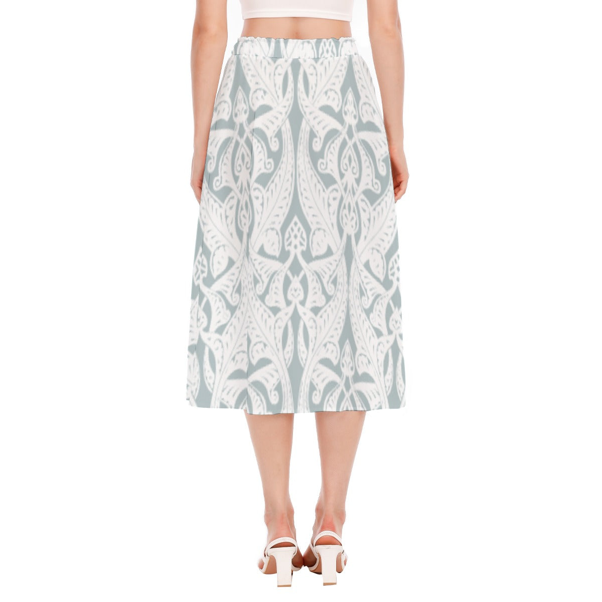 All-Over Print Women's Long Section Chiffon Skirt