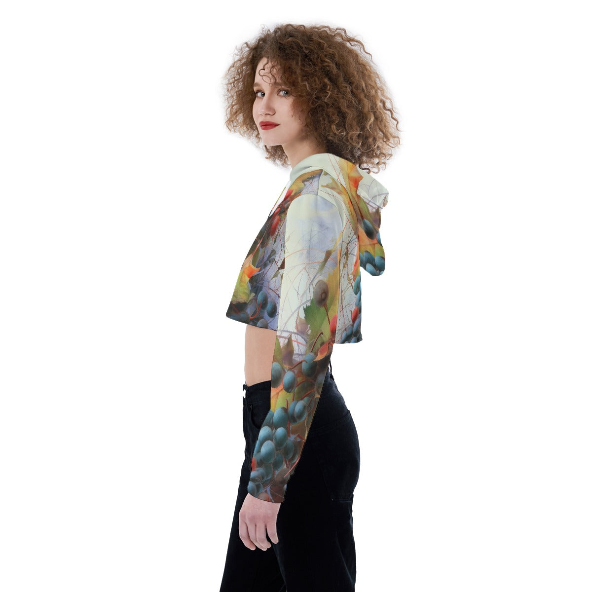 All-Over Print Women's Crop Top Hoodie