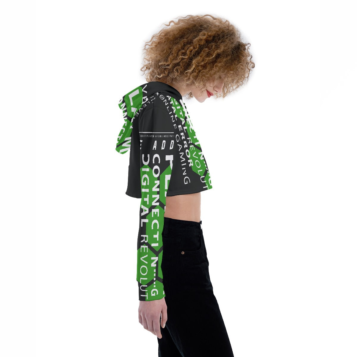 All-Over Print Women's Crop Top Hoodie