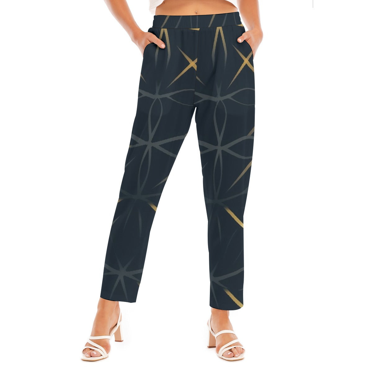 All-Over Print Women's Loose Straight-leg Pants