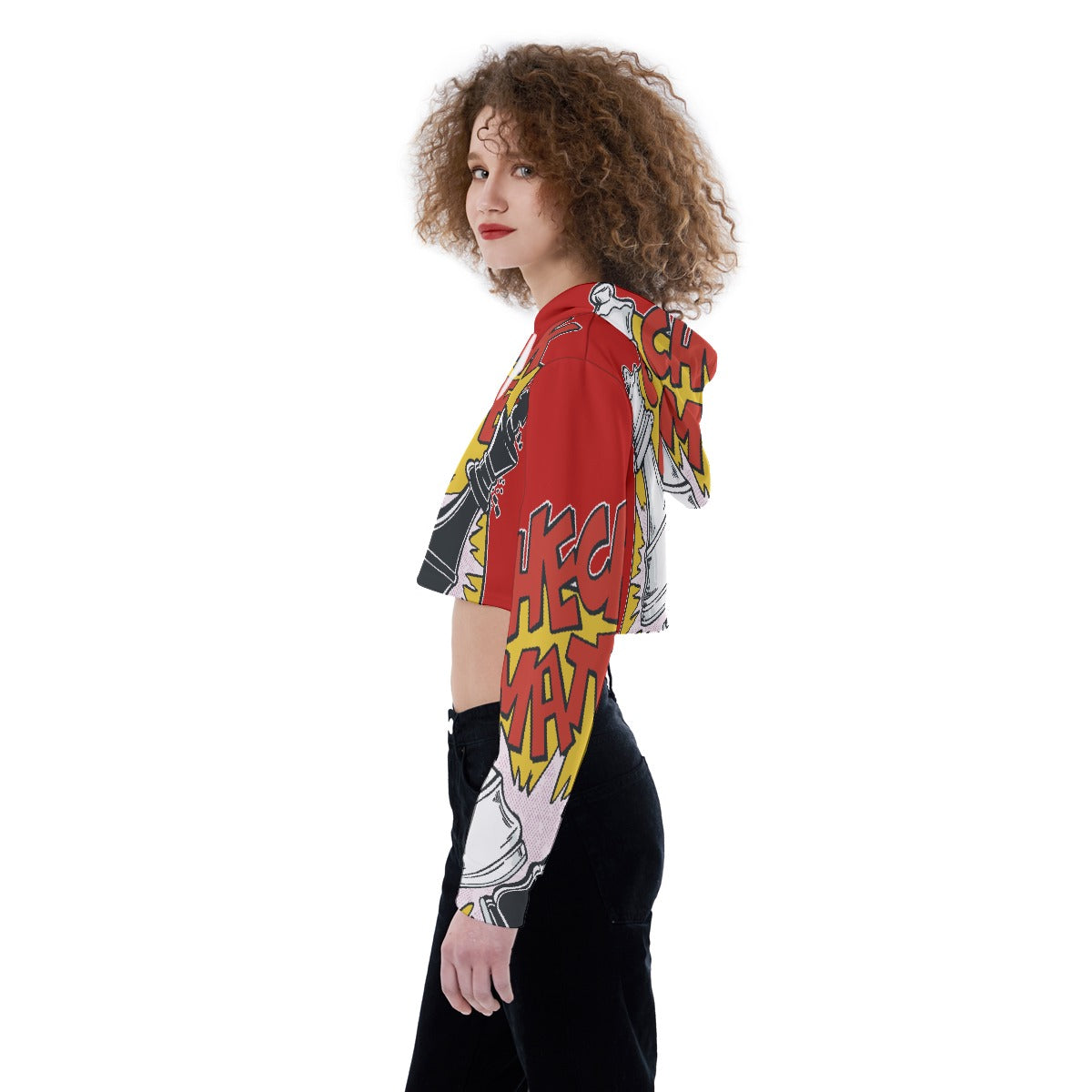 All-Over Print Women's Crop Top Hoodie