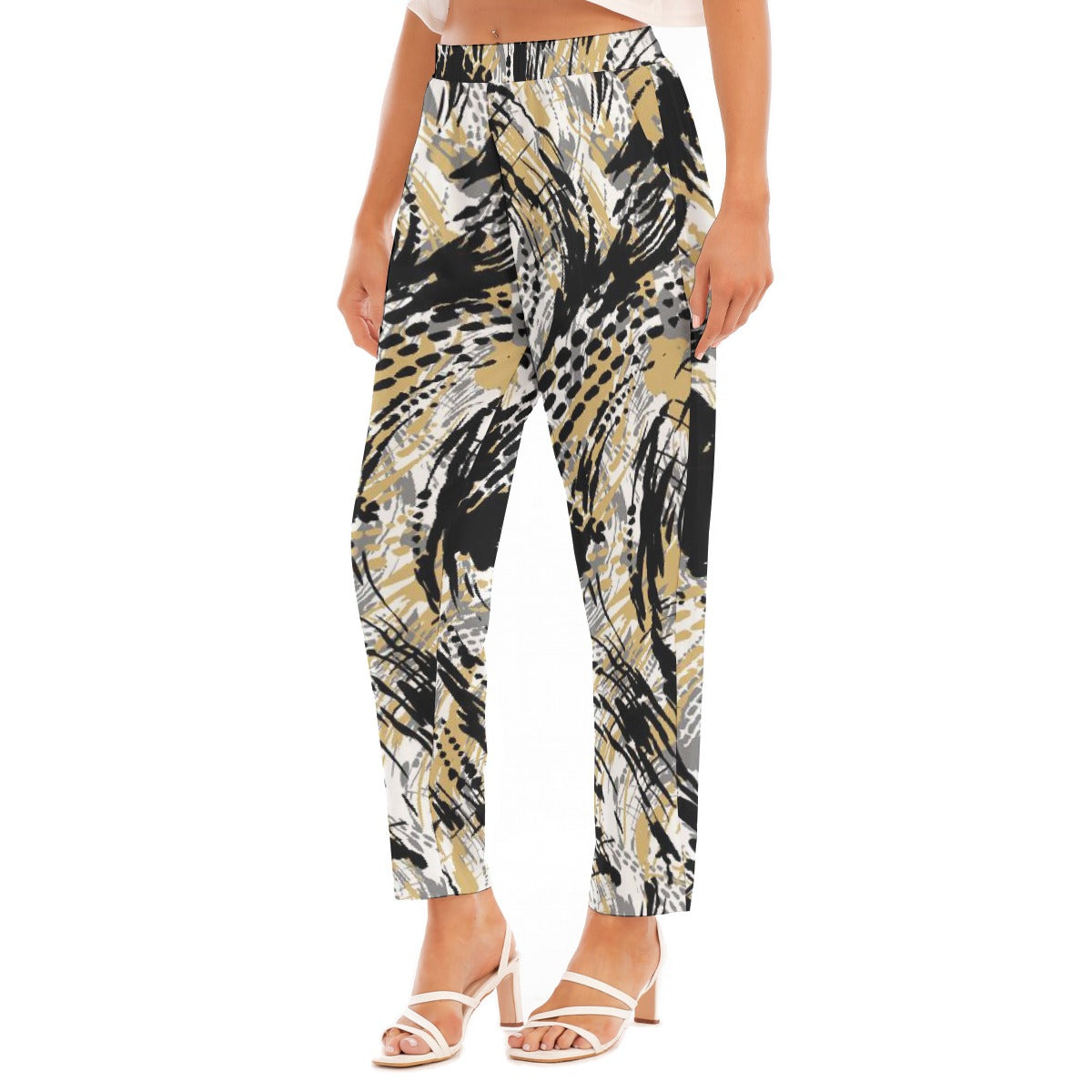 All-Over Print Women's Loose Straight-leg Pants