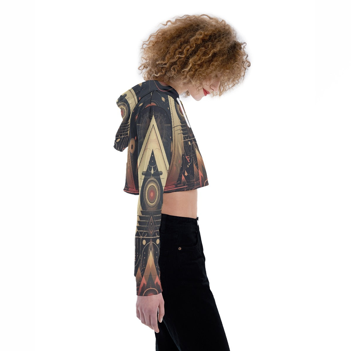 All-Over Print Women's Crop Top Hoodie