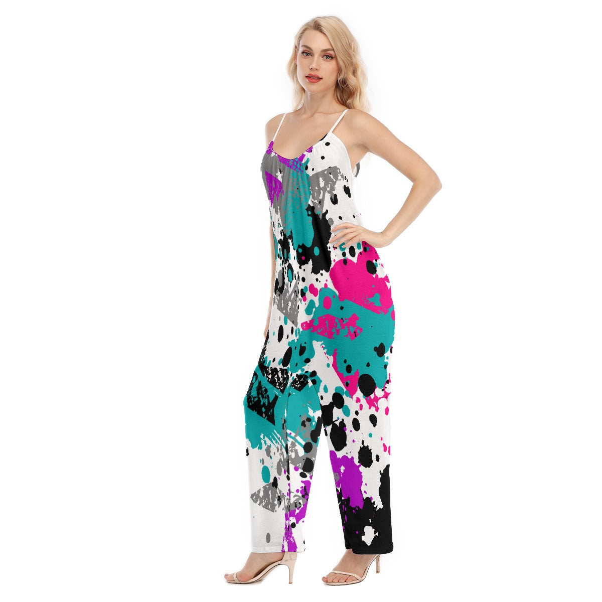 All-Over Print Women's Loose Cami Jumpsuit