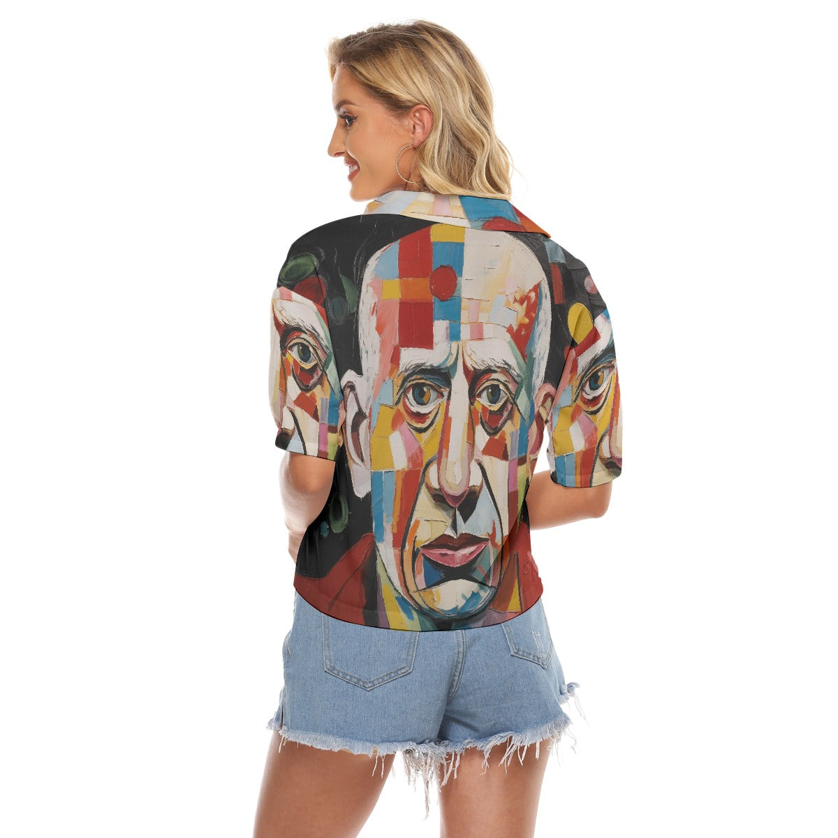 All-Over Print Women's V-neck Shirts