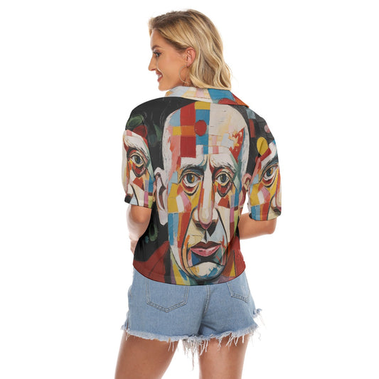 All-Over Print Women's V-neck Shirts