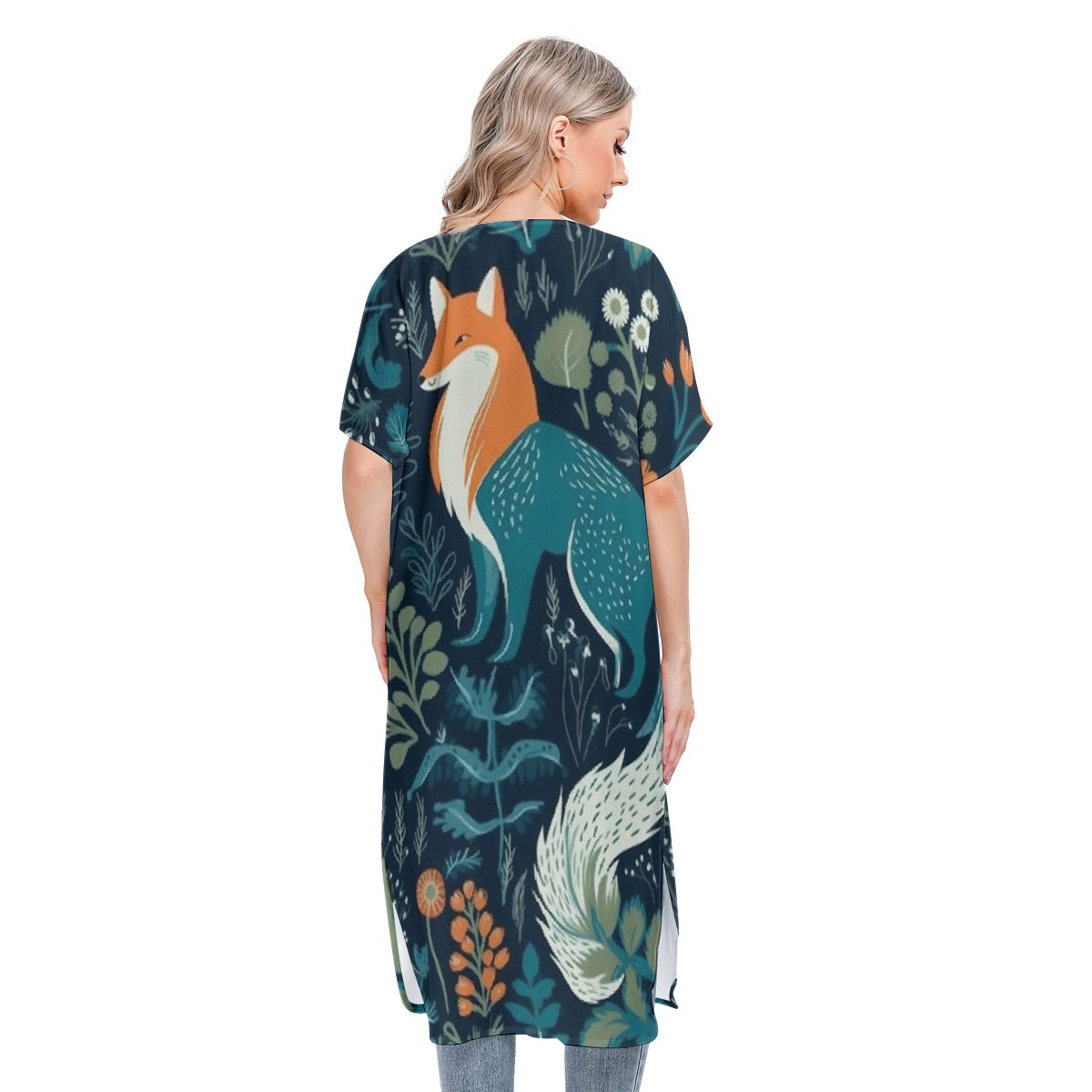 All-Over Print Women's Short Sleeve Cardigan