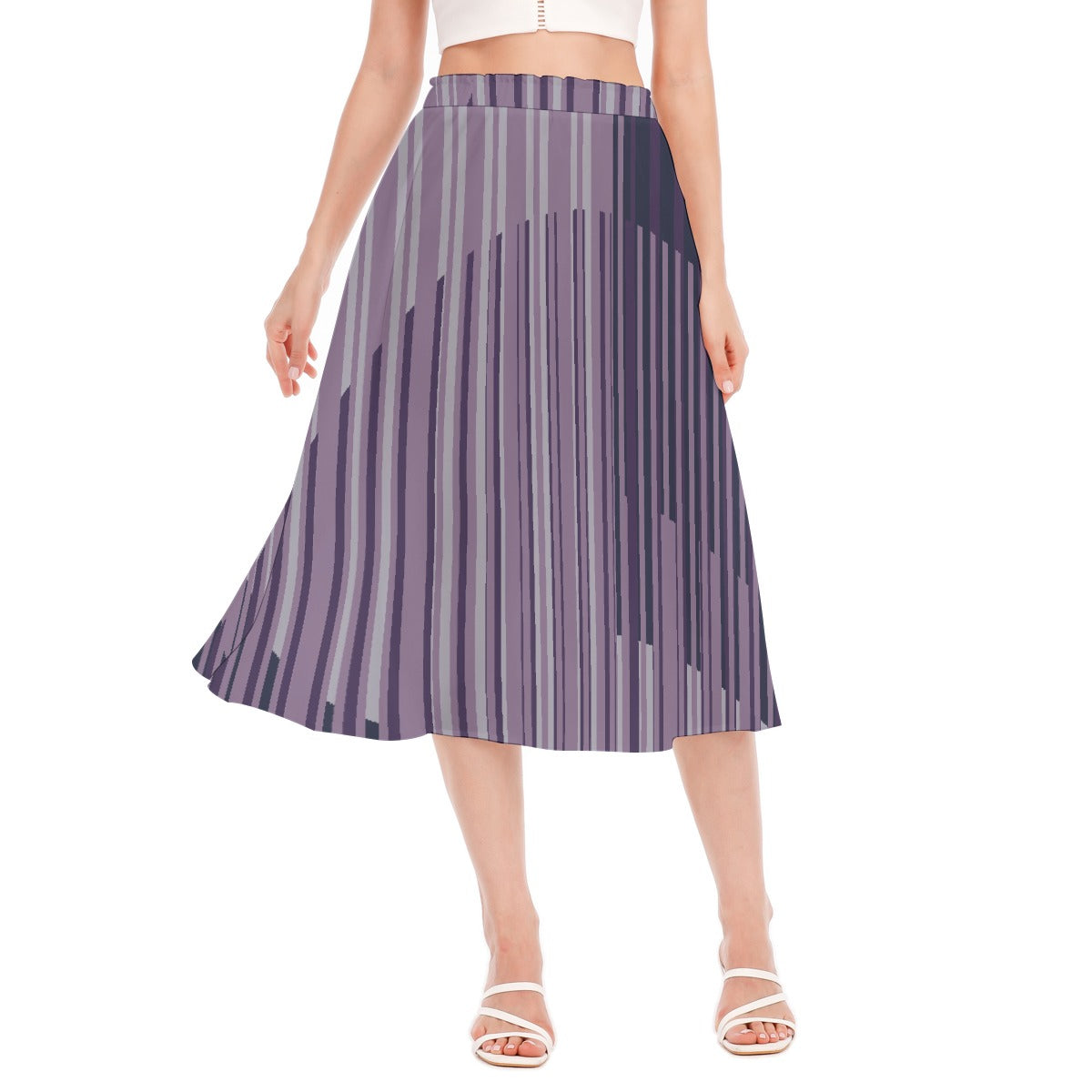 All-Over Print Women's Long Section Chiffon Skirt